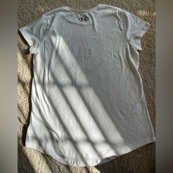 NWOT Under Armour Girls Softball Top RUN THE GAME RUN THE WORLD YXL Heatgear - Picture 4 of 4